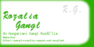 rozalia gangl business card